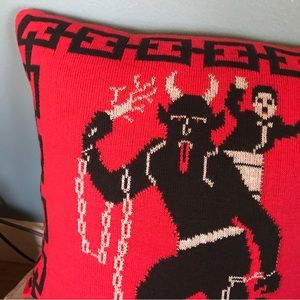 Krampus Christmas pillow cover
